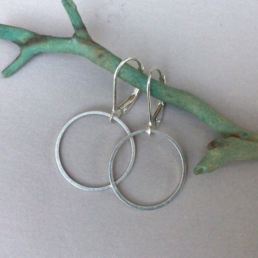 Sterling Silver Sundance Charm circle Earrings